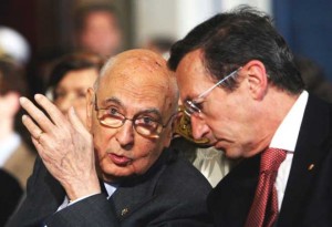 Napolitano Fini Giorgio Napolitano e Gianfranco Fini