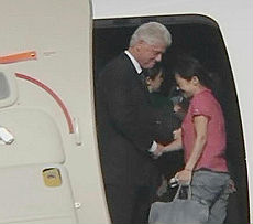 clinton Bill Clinton con le giornaliste
