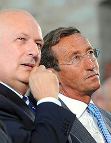 Bondi Fini Gianfranco Fini, a Gubbio, con il ministro Bondi
